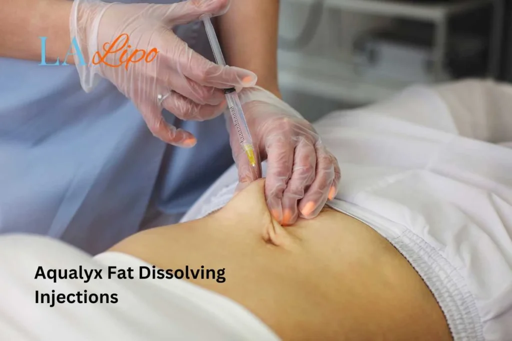 woman having fat dissolving injections Watford in the stomach