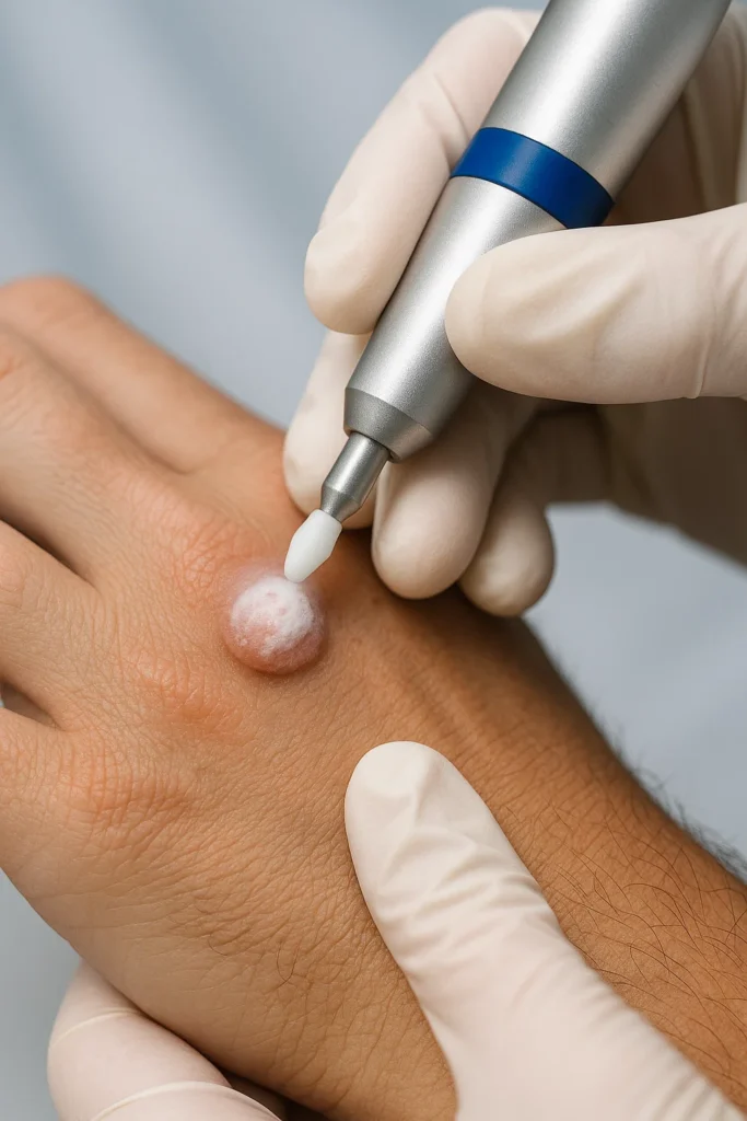 example of wart removal Watford using cryopen