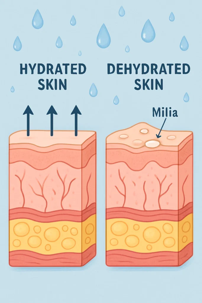 The importance of hydration and milia production Watford