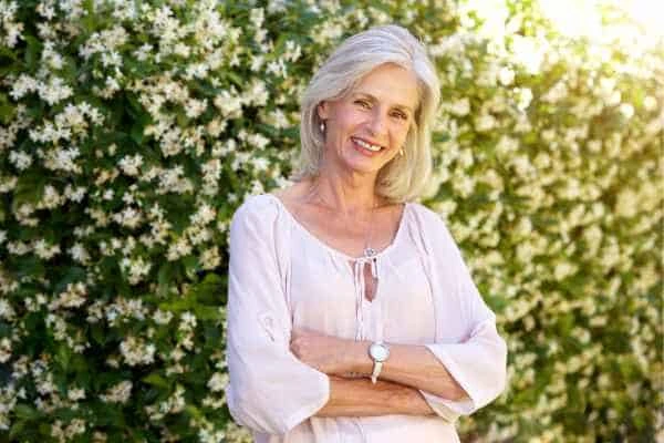 Older woman happy with urinary incontinence treatment Watford