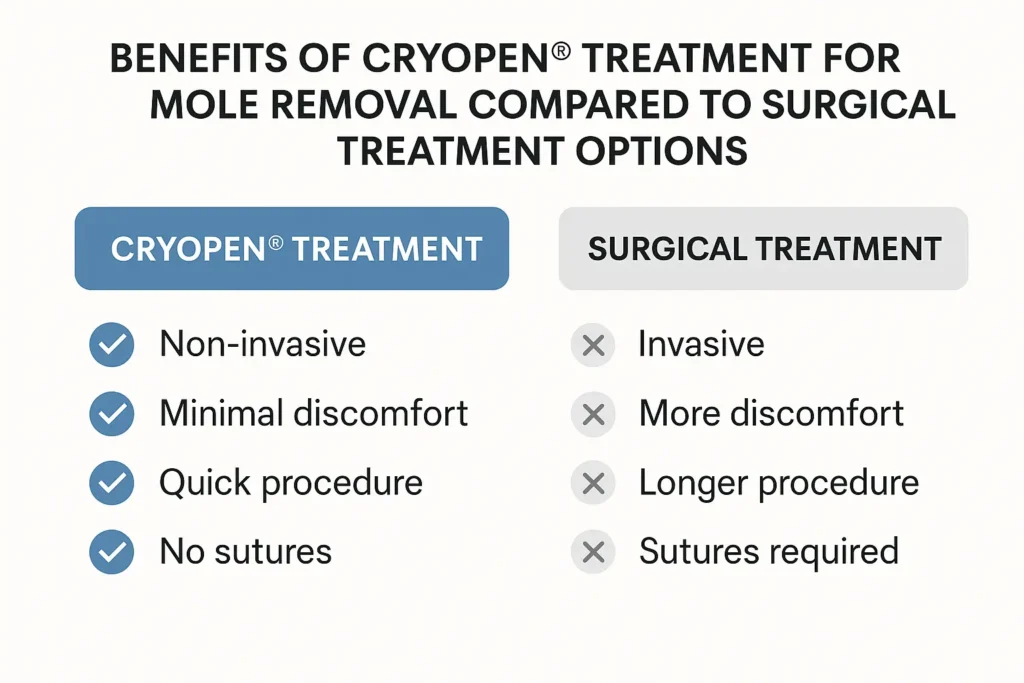 Benefits of facial mole removal Watford - call our team today to book a consultation